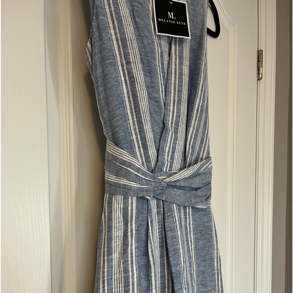 Melanie Lyne Blue & White Striped Dress - Picture 2 of 7